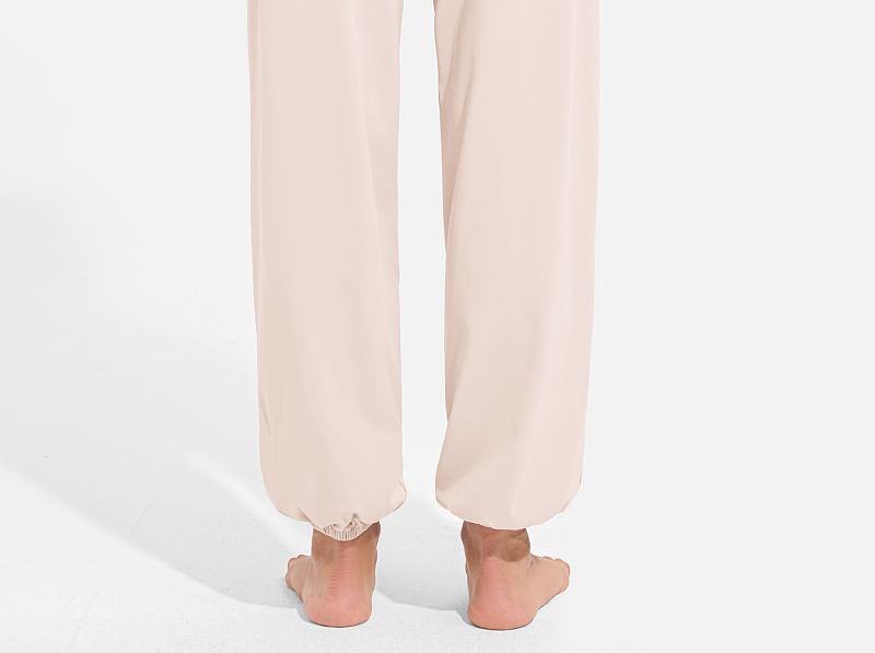 Bolgivy - Effen baggy joggingbroek met trekkoord in de taille