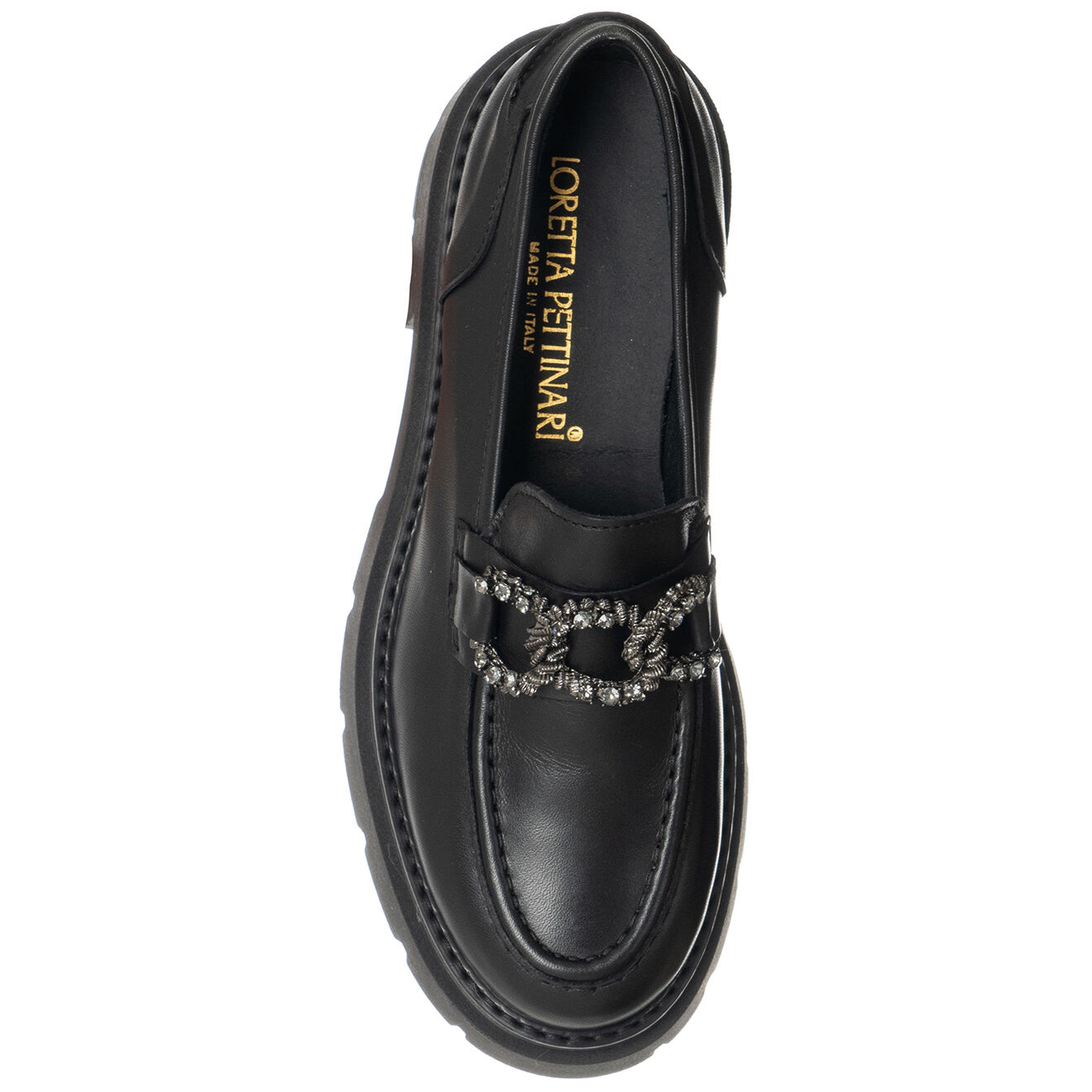 Loretta Pettinari Mocassins en Cuir Edni noirs - Talon 4.5 cm