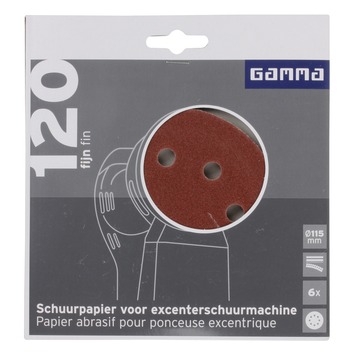 GAMMA schuurpapierpex115 fijn 6st