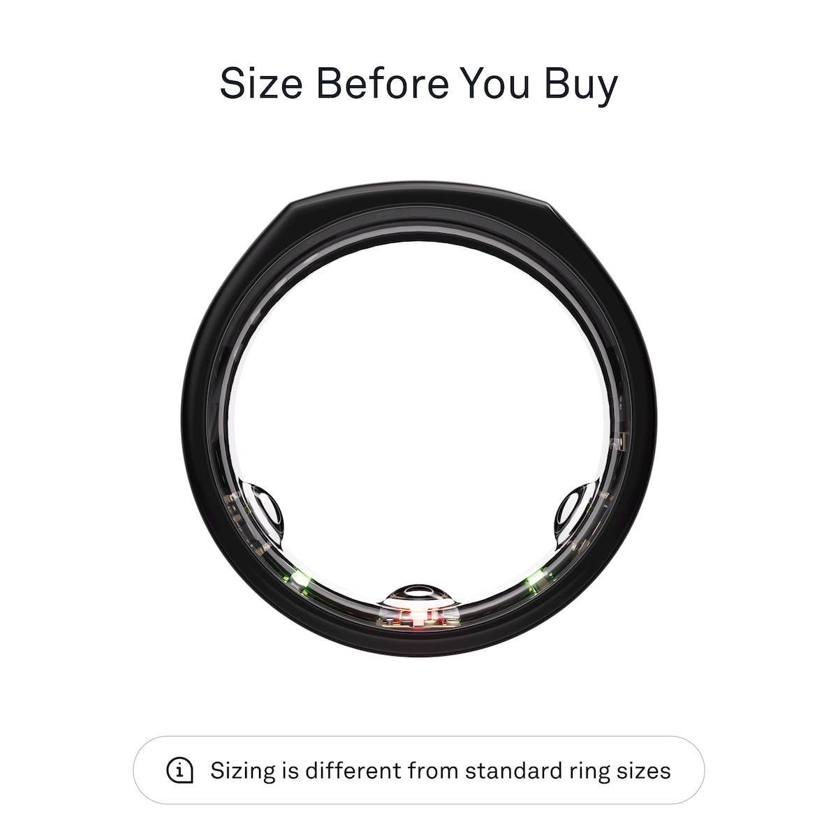 Oura-ring Gen3 Heritage smartring størrelse 10 (Black)