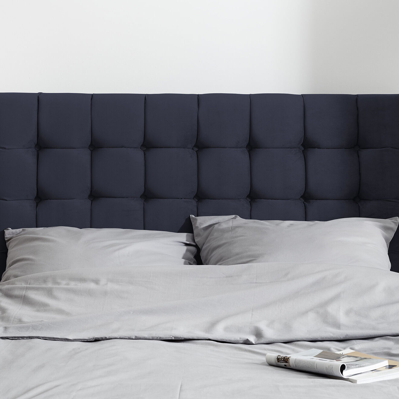 Kooko Home Tête de lit Ré bleu foncé - 160x120 cm