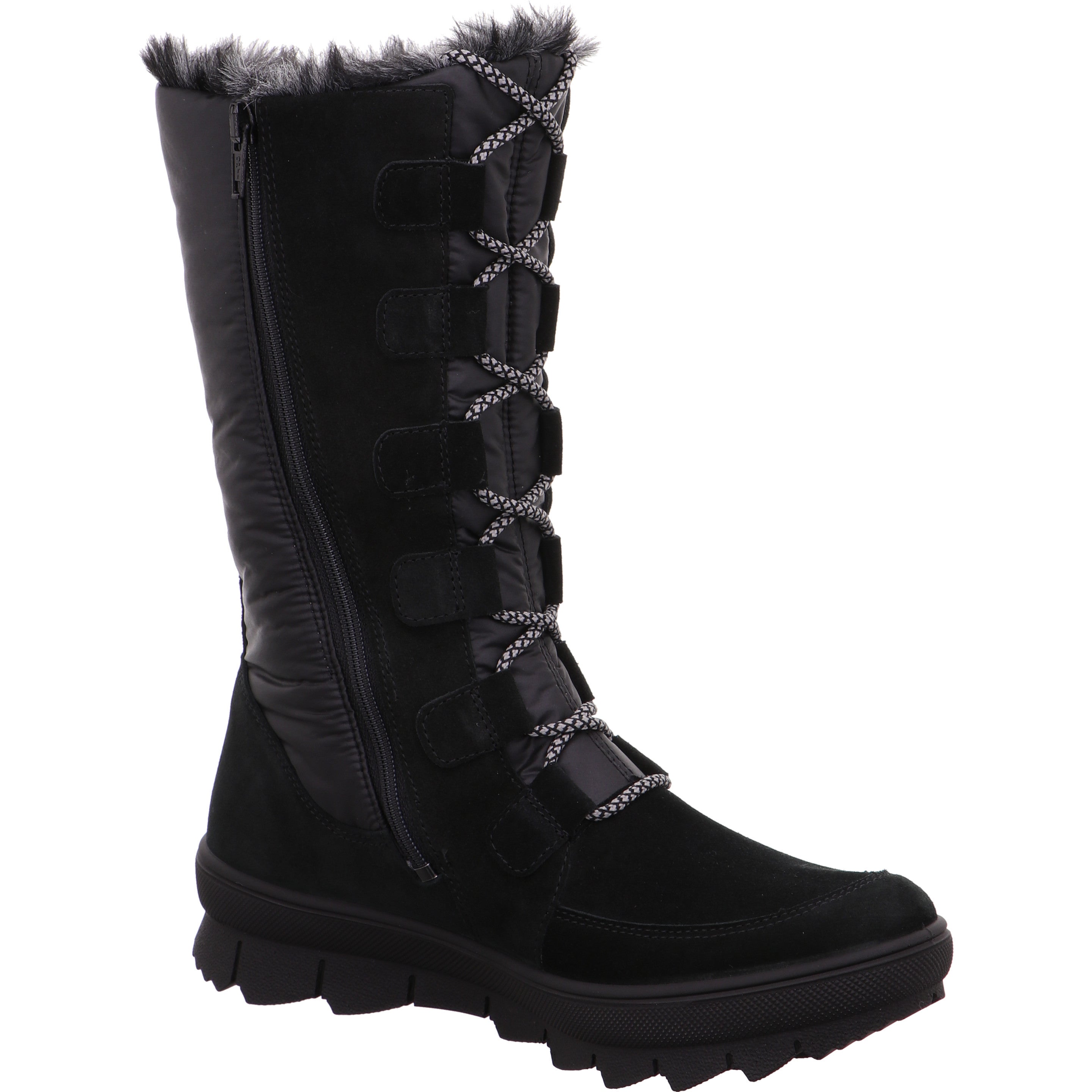 legero NOVARA Damen  Stiefel mit Reißverschluss - Farbe: Schwarz - Größe: 3.5