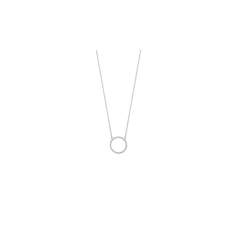 Collier Femme - Argent 925 - Oxyde de zirconium - Longueur : 45 cm