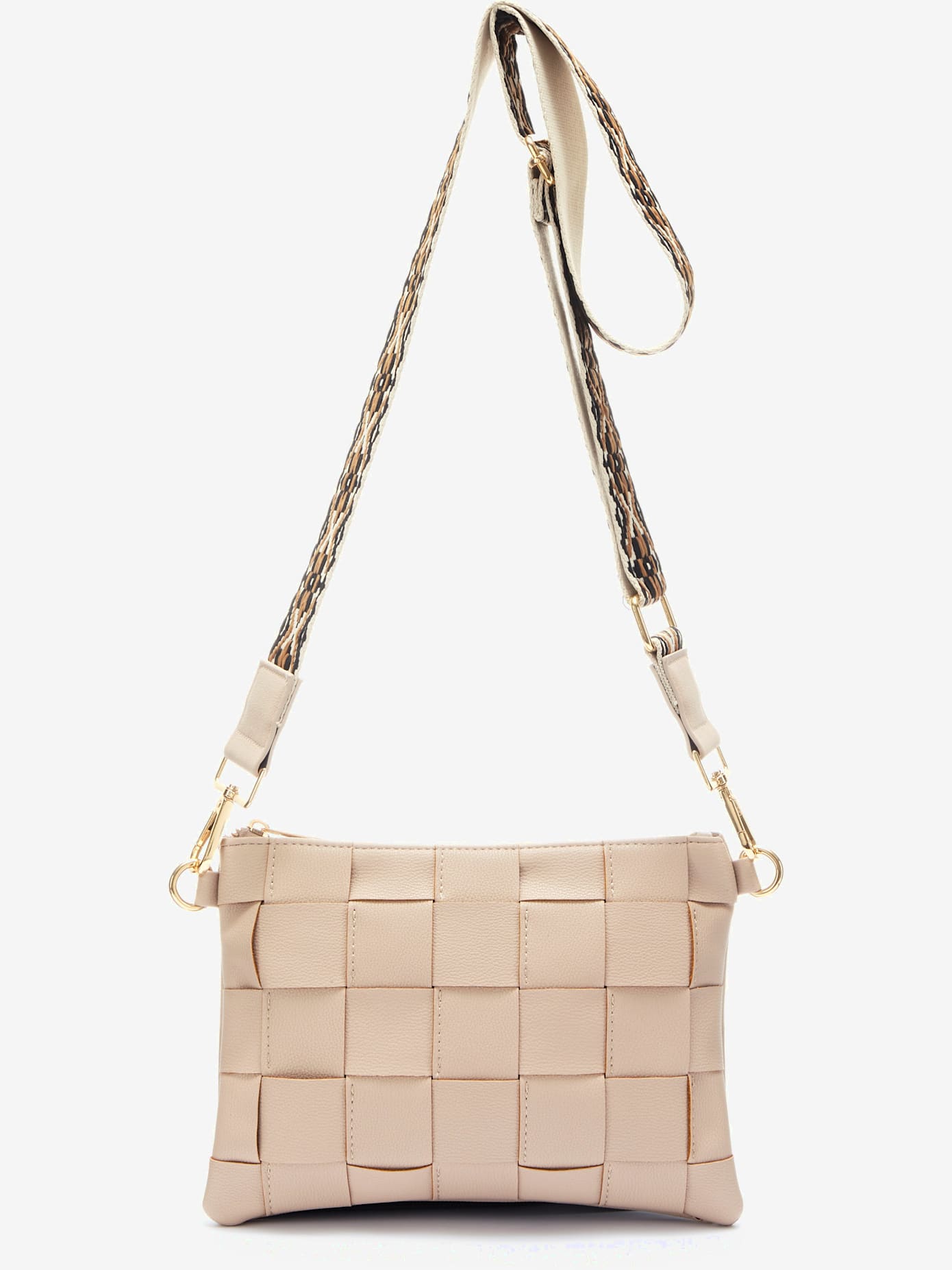 Sac à main tendance avec bandoulière brodée et petite poche intérieure