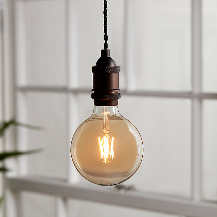 Ampoule à filament globe LED Diall E27 Ø120mm 6W=40W blanc chaud