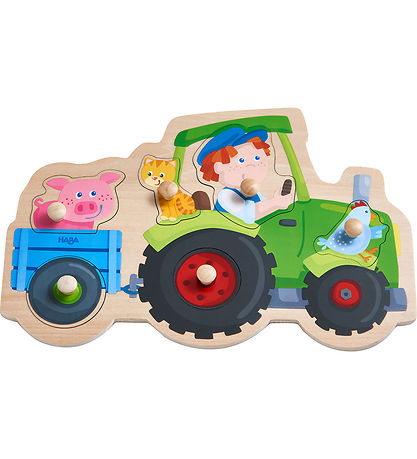 HABA Puzzlespiel - 6 Teile - Holz - Traktor
