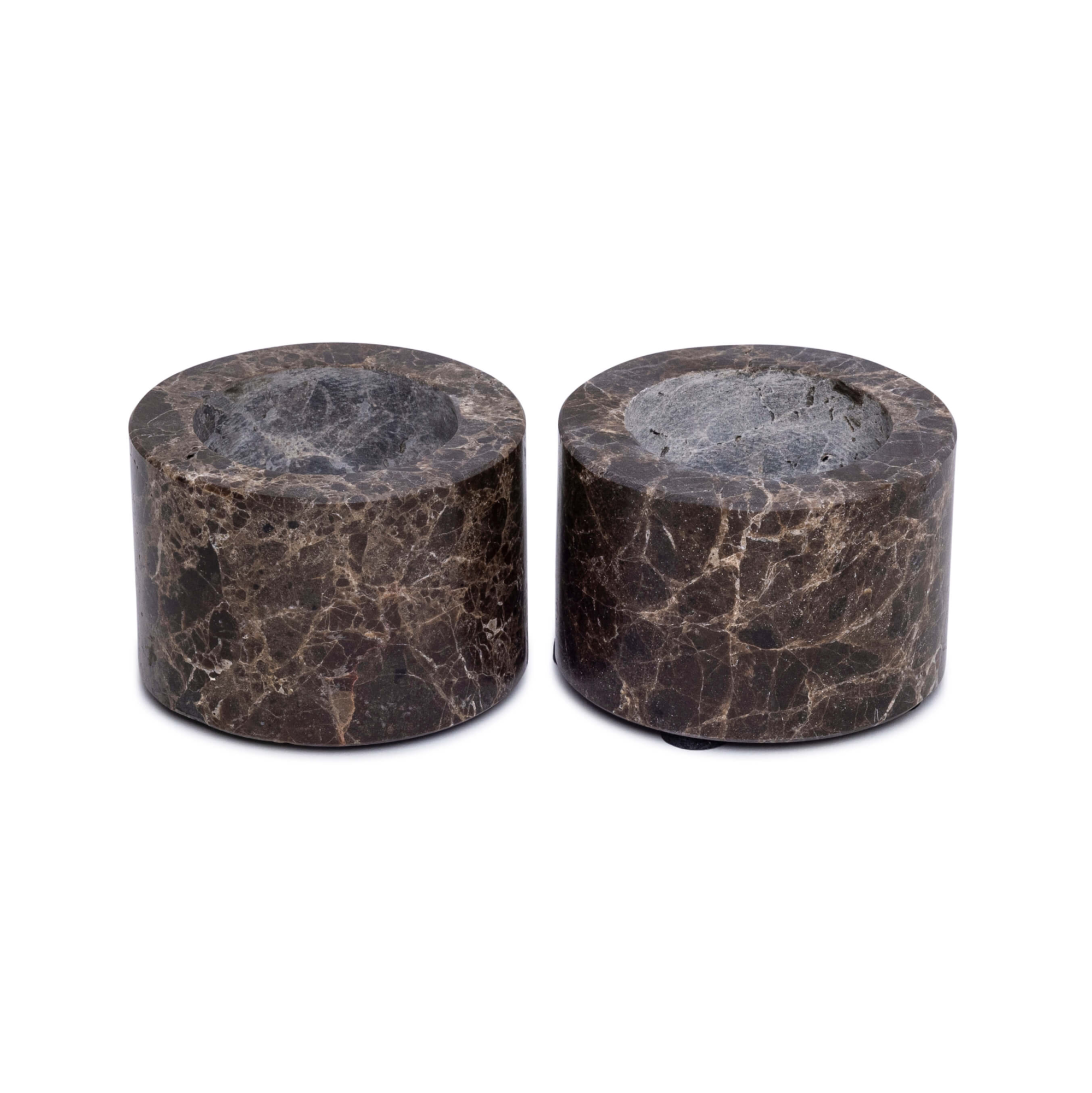 Waxinelichthouder cilinder Dark Emperador S 6x4cm