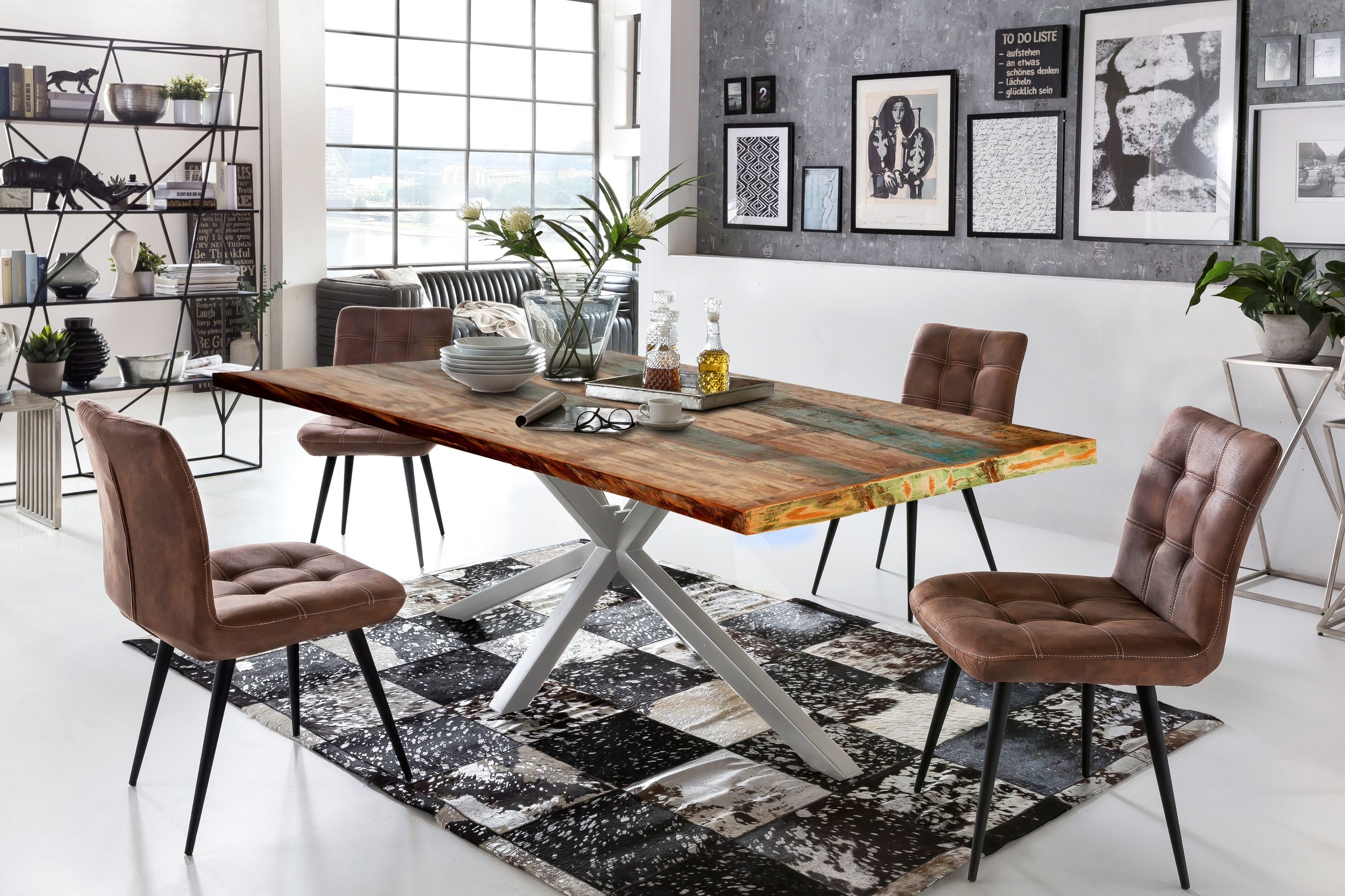 Tischplatte 240x100 Altholz Esstisch Schreibtisch DIY Tisch Zubehör Küchentisch