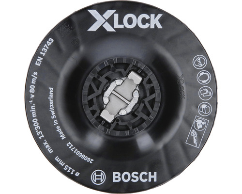 Achterplaat 115 mm medium, X-LOCK-bevestiging