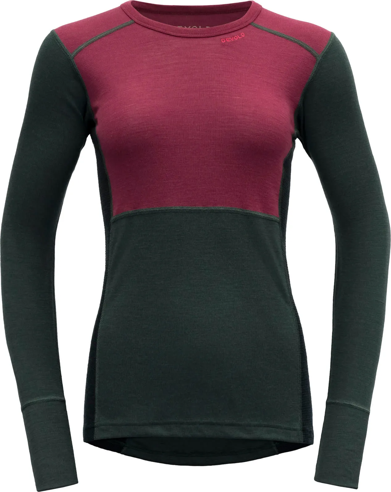 Devold Women's Lauparen Merino 190 Shirt Beetroot/Woods/Ink