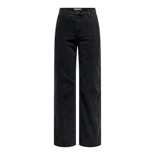 JDY Sansa Højtaljede Straight Jeans, Black Denim, M/L32