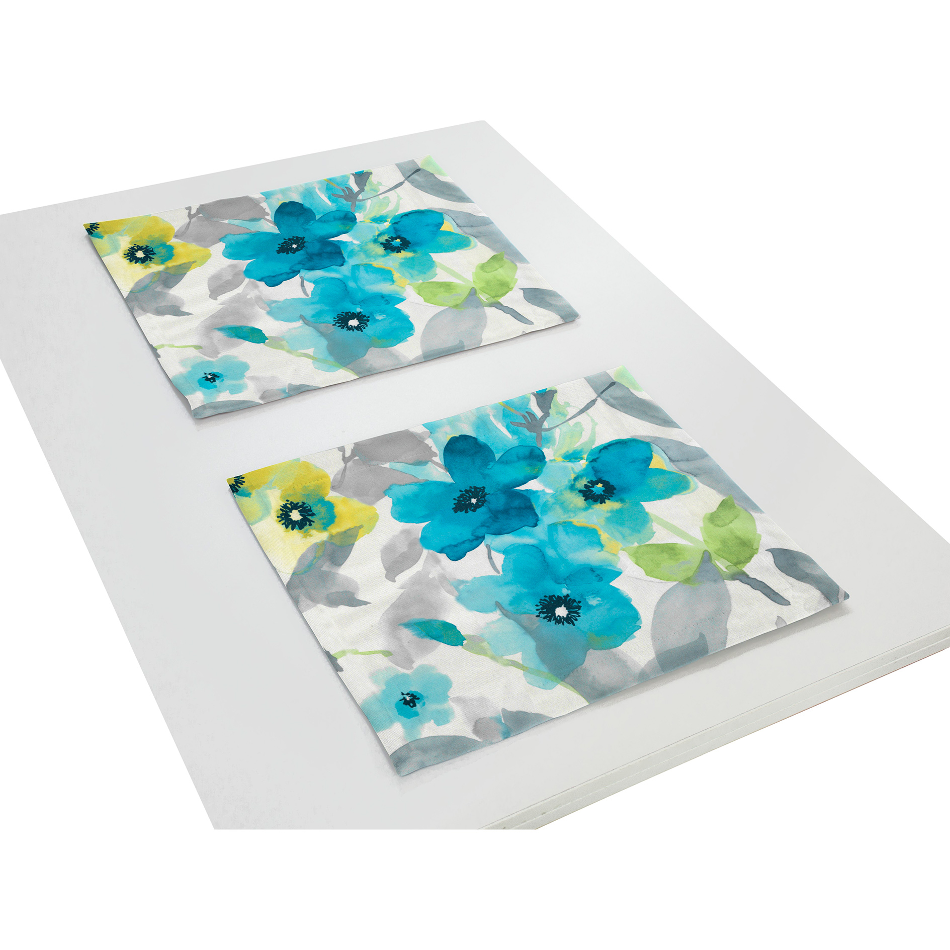 2-teiliges Tischset mit Kuvertsaum VIGNOLA BO - blau