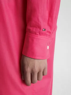 Vestido camisa maxi de voile descontraído