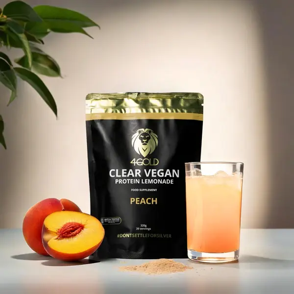 4GOLD Clear Vegan Protein Lemonade Hersteldrank Perzik 320 gram