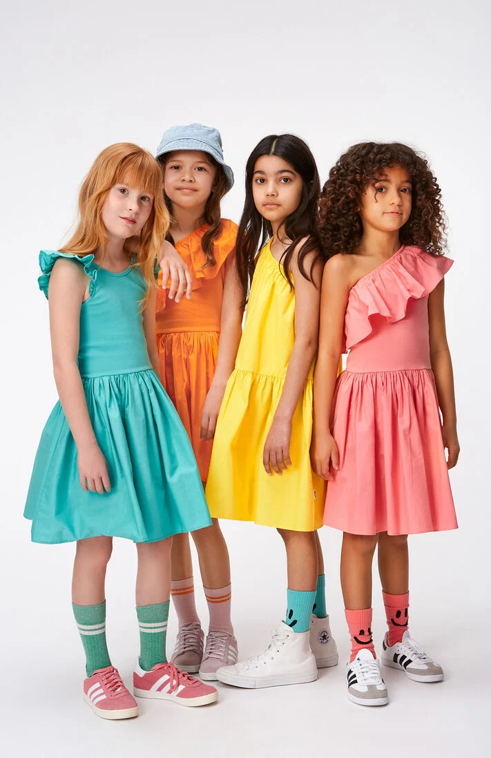 MOLO oranje molo mini jurk chloey