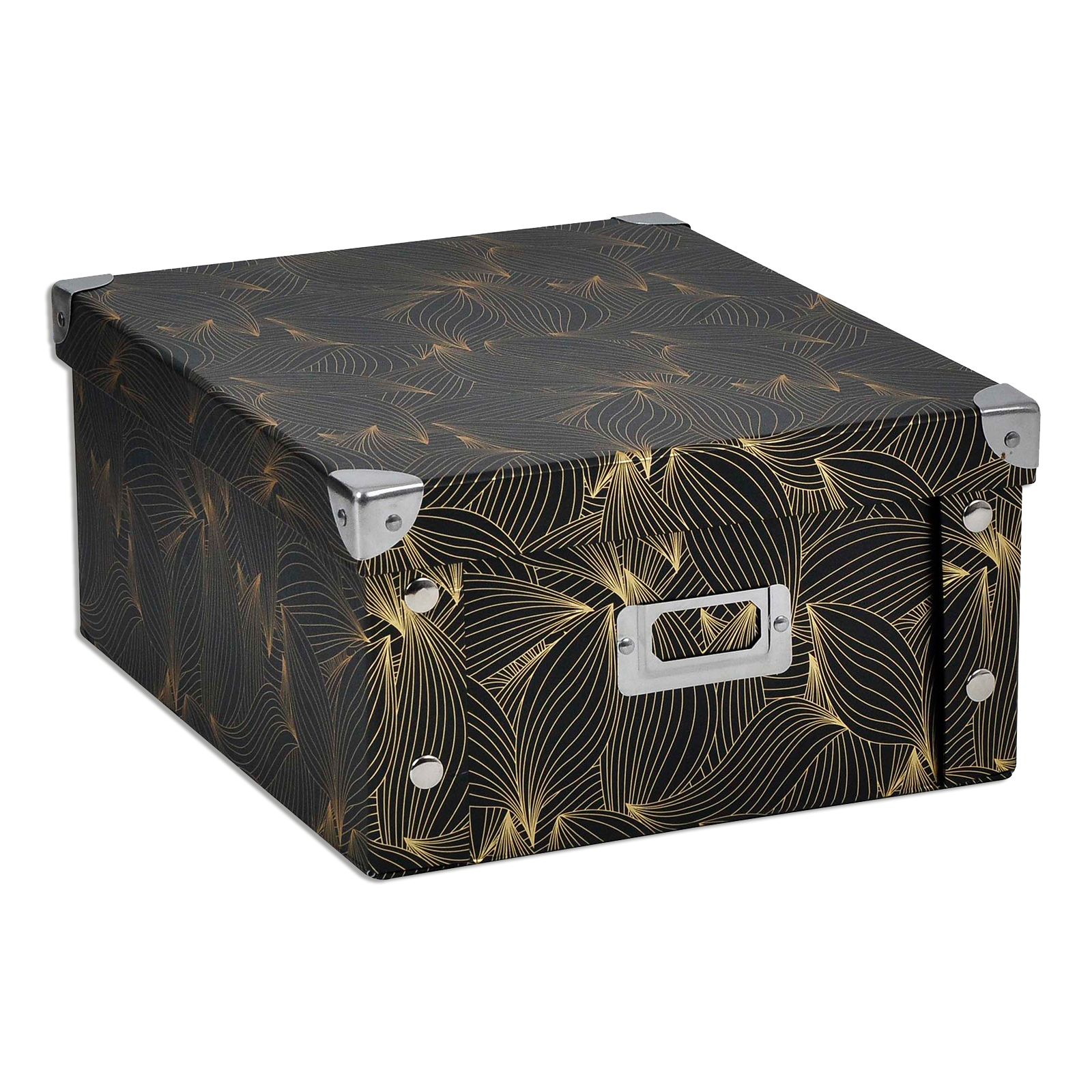 Aufbewahrungsbox - gold-schwarz - Größe S