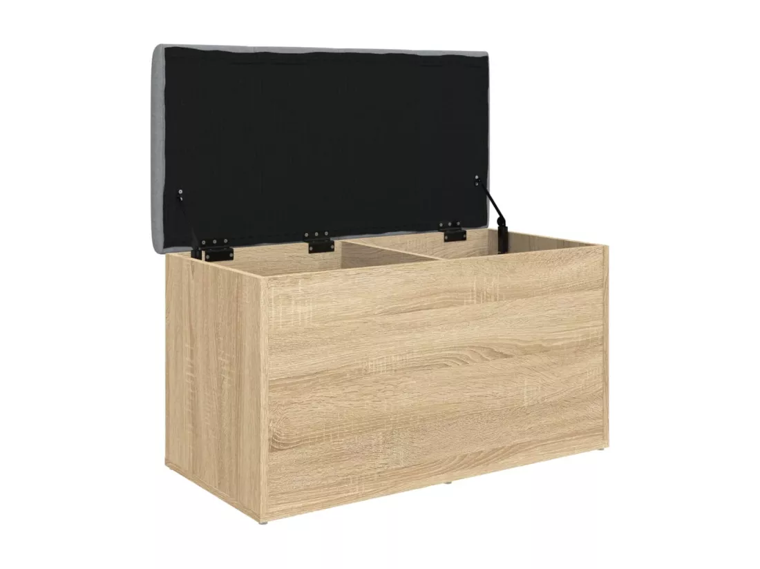 Banc de rangement chêne sonoma 82x42x45 cm bois d'ingénierie