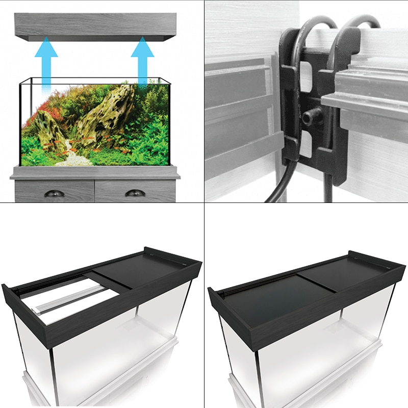 Kit para aquário Fluval Shaker 160 L, cinza