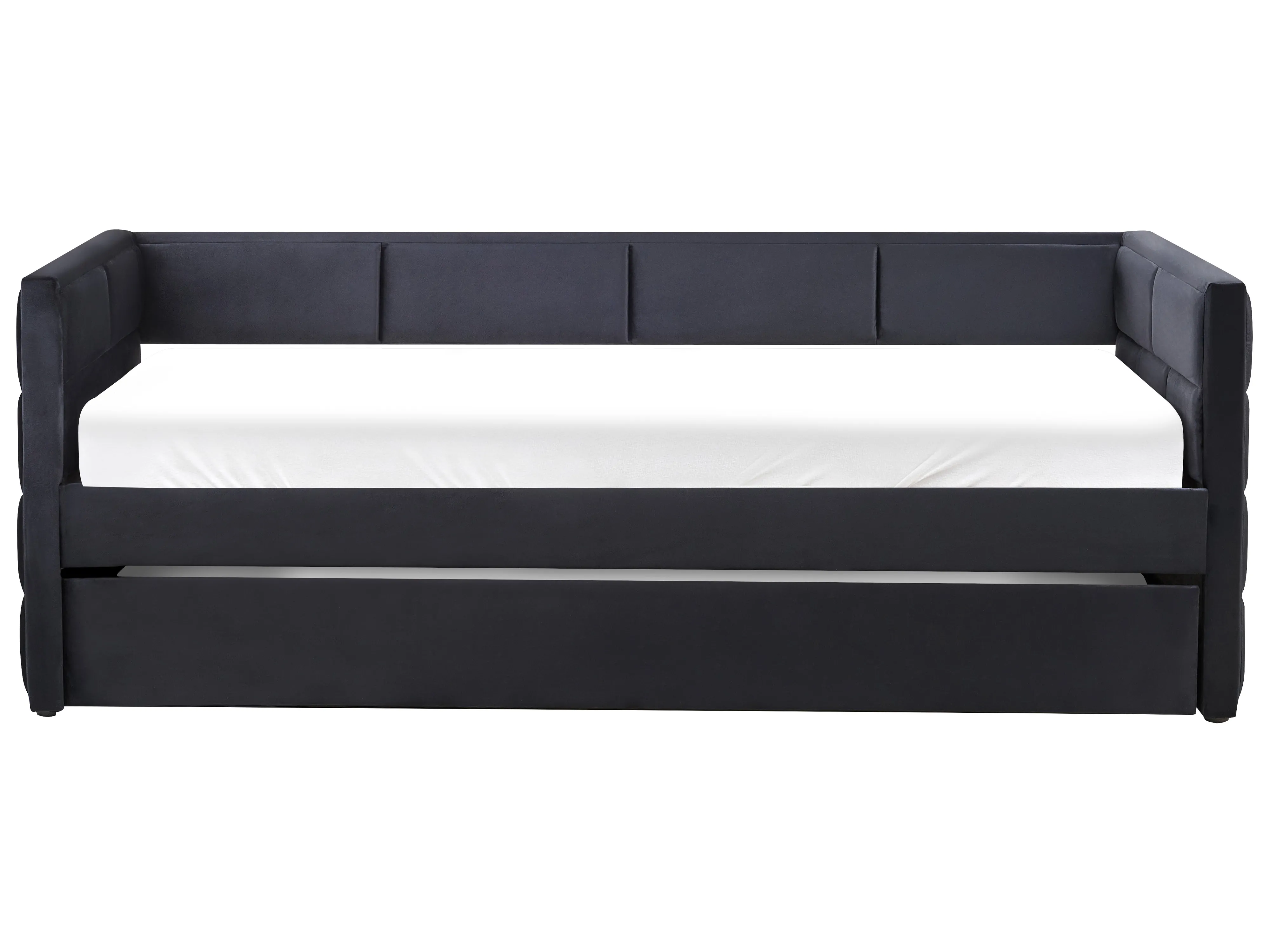 Onderschuifbed Fluweel CHAVONNE 90 x 200 cm Zwart