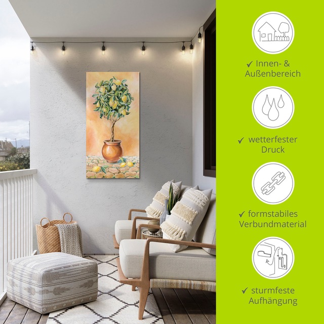 Artland Wandbild »Zitronenbaum I« Pflanzen 1 Stk. tlg. als Alubild, Outdoorbild, Leinwandbild in verschied. Grössen