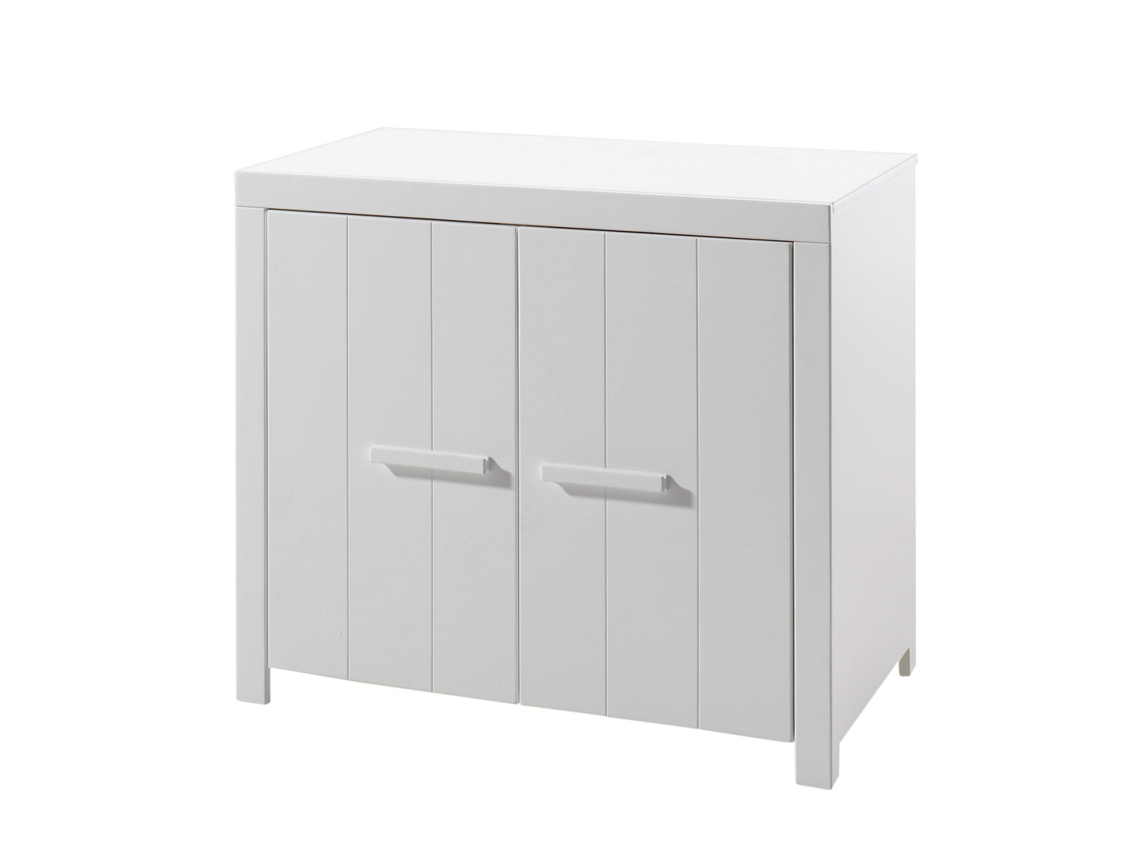 Kommode ERIK - weiß - Landhausstil - 2 Drehtüren