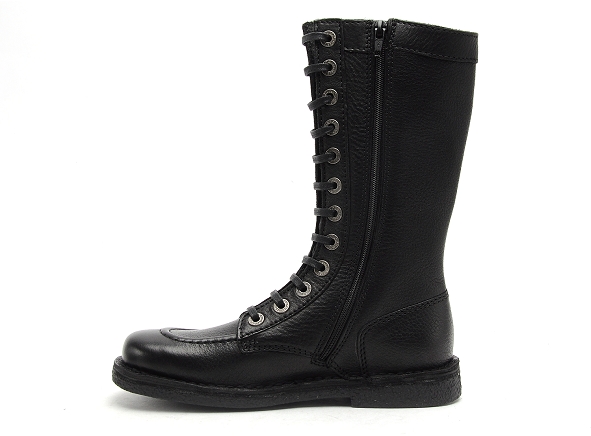 Kickers bottes plates femme meetkiknew noir
