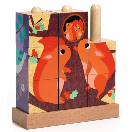 Djeco Holzpuzzle: Puzz-Up Wald, 9 Teile