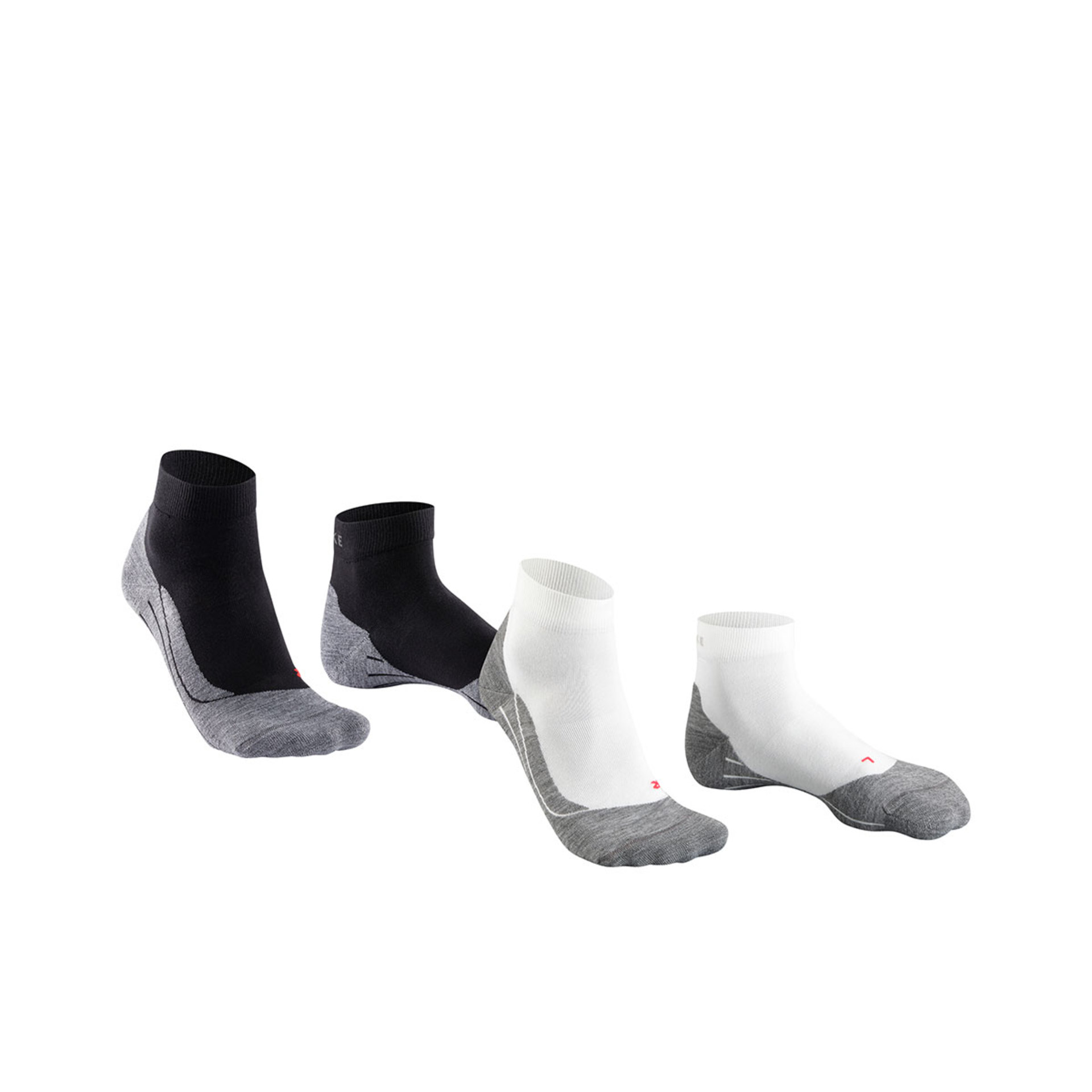 Falke RU4 Short Hardloopsokken 2-Pack Zwart/Wit Heren
