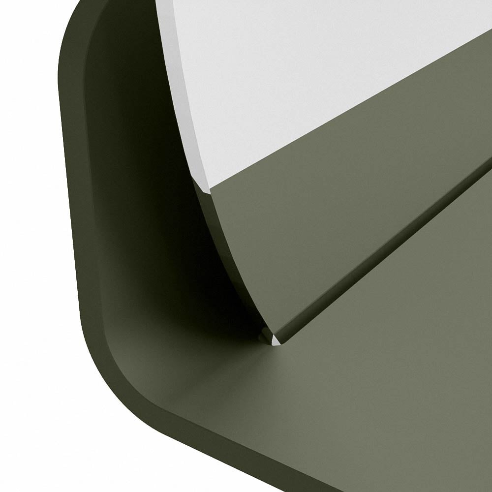 Mondiaz Spot spiegel rond Ø50cm met planchet army