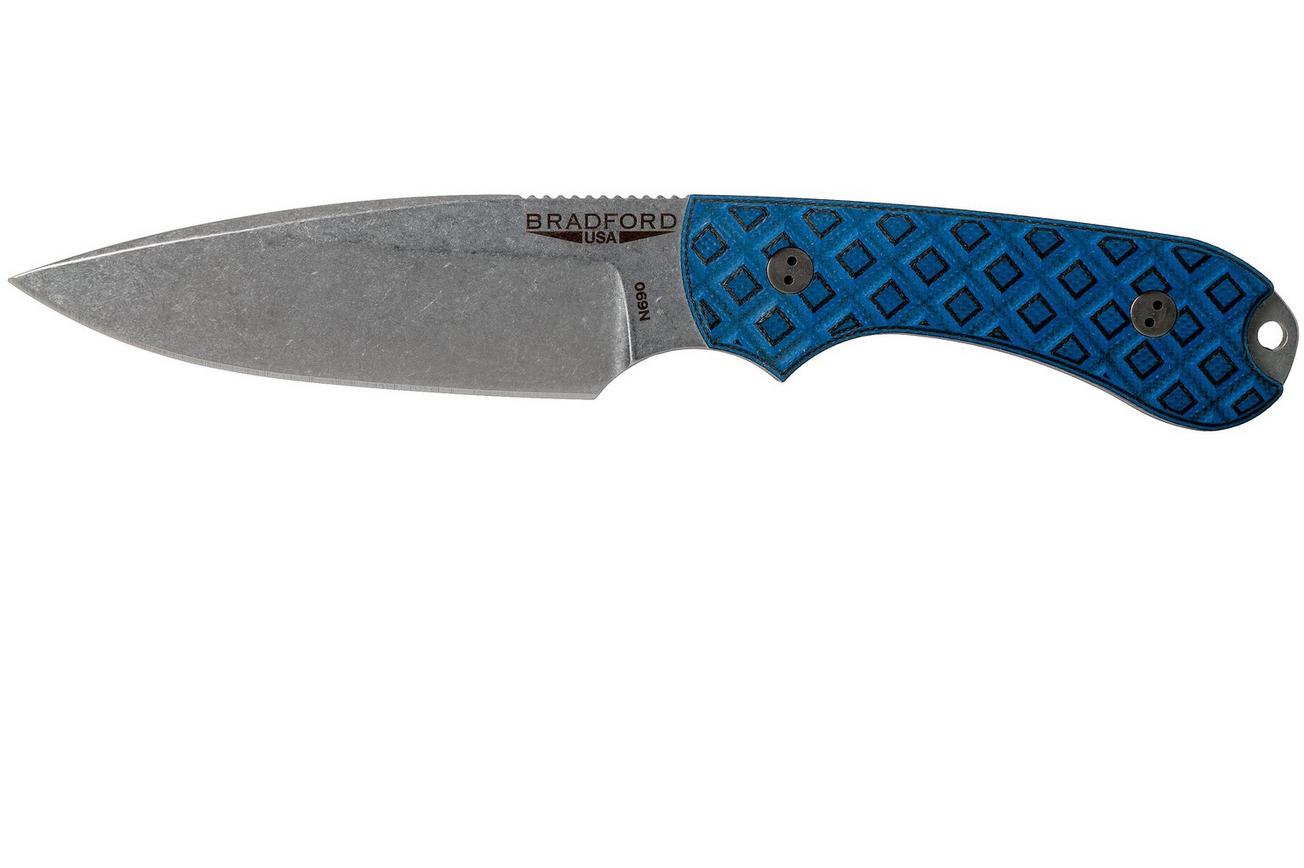 Bradford Guardian 3FE, Black Blue Guardian 3 N690, Sabre Stonewashed, False Edge 3FE-013-N690