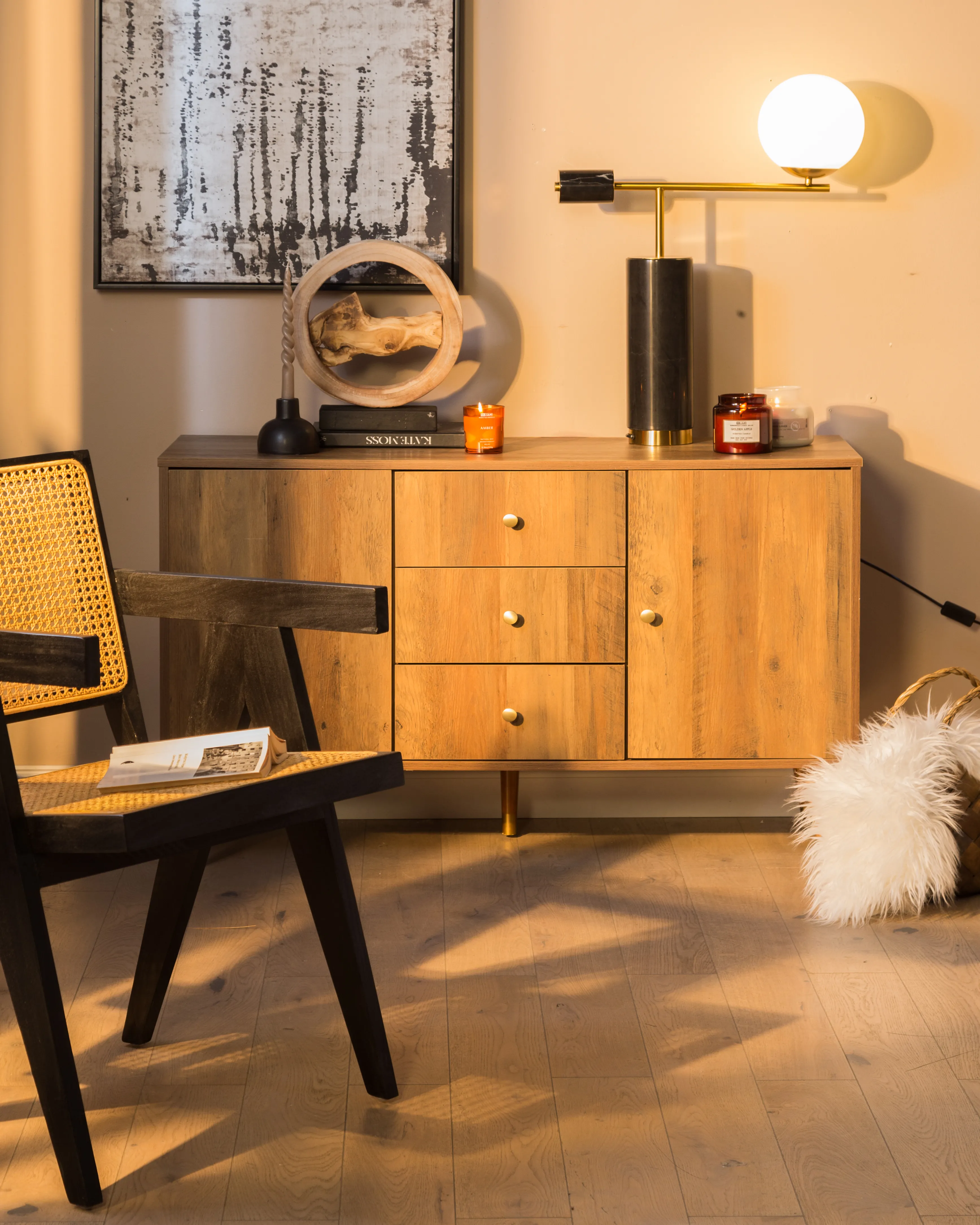 Dressoir met 2 deuren ULIKA Donkerbruin
