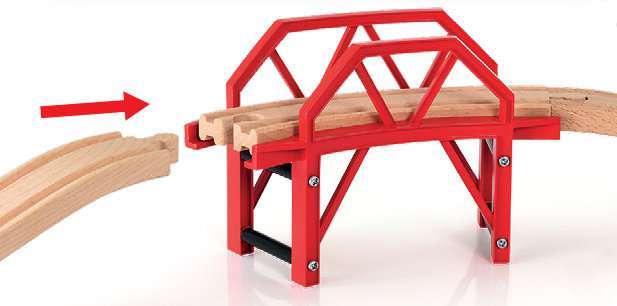 BRIO Spiel Bahnbrücke mit Auffahrten
