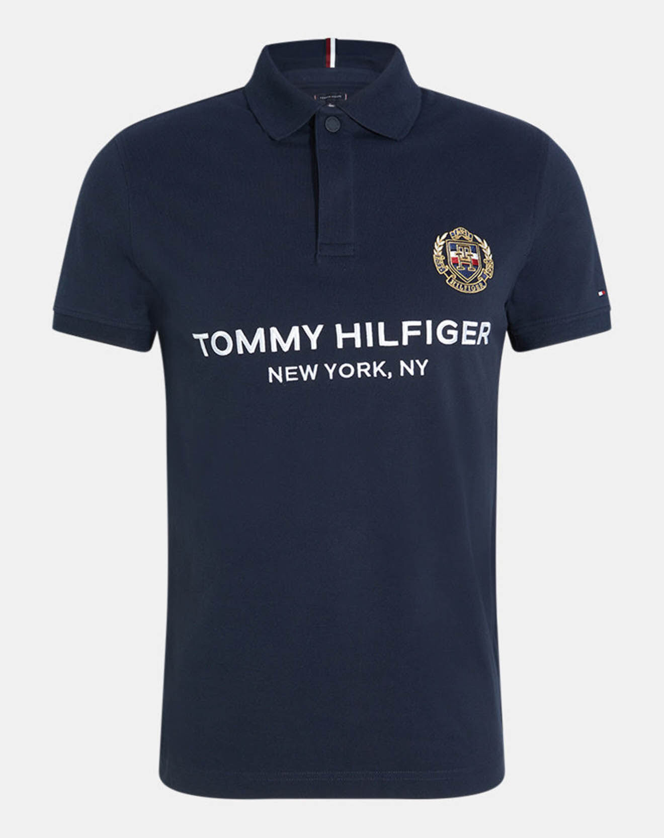 Tommy Hilfiger Polo slim IconCrest logo bleu marine