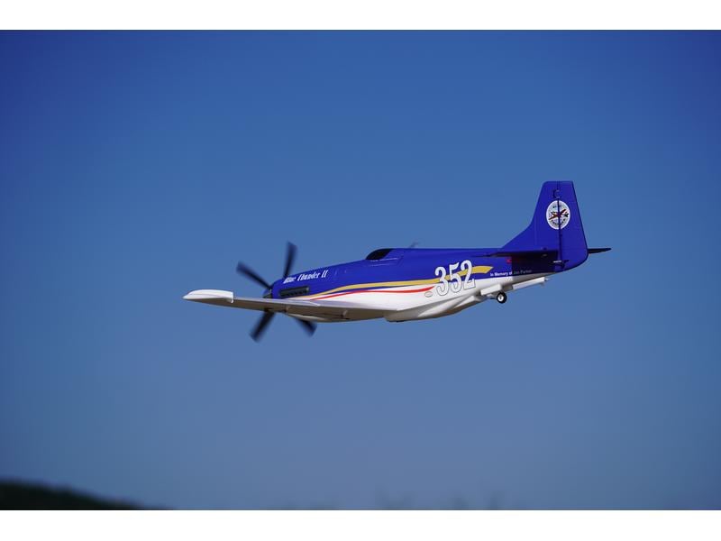 FMS Warbird Mustang P-51 Blue Thunder 1100 mm PNP Airrace Warbird «Blue Thunder» als PNP Modell mit Brushless Antrieb und EInziehfahrwerk
