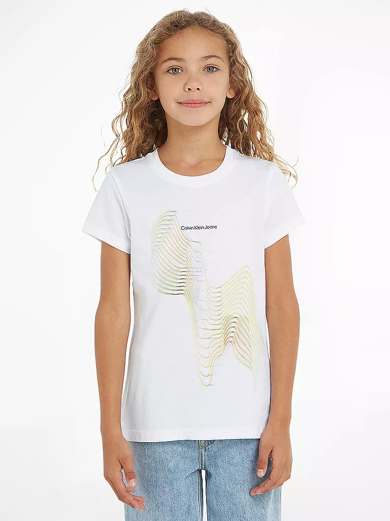 CALVIN KLEIN JEANS Mädchen T-Shirt  weiss