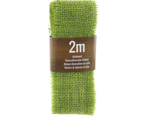 Jute decoratief lint 2m x 6cm groen