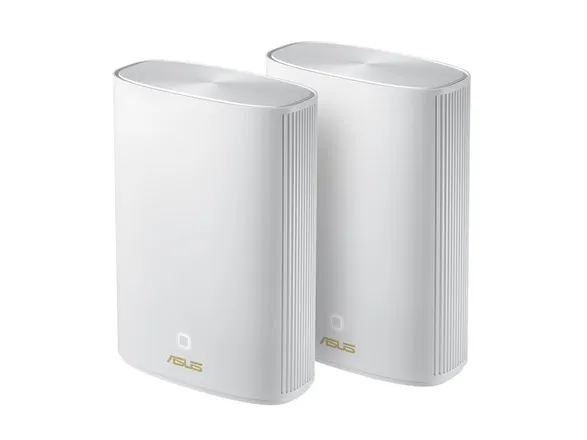 ASUS ZenWiFi AX Hybrid (XP4) - Wi-Fi-system - (2 routere) - op til 5500 sq.ft - mesh 1GbE, HomePlug AV (HPAV) 2.0 - Wi-Fi 6 - Dual Band