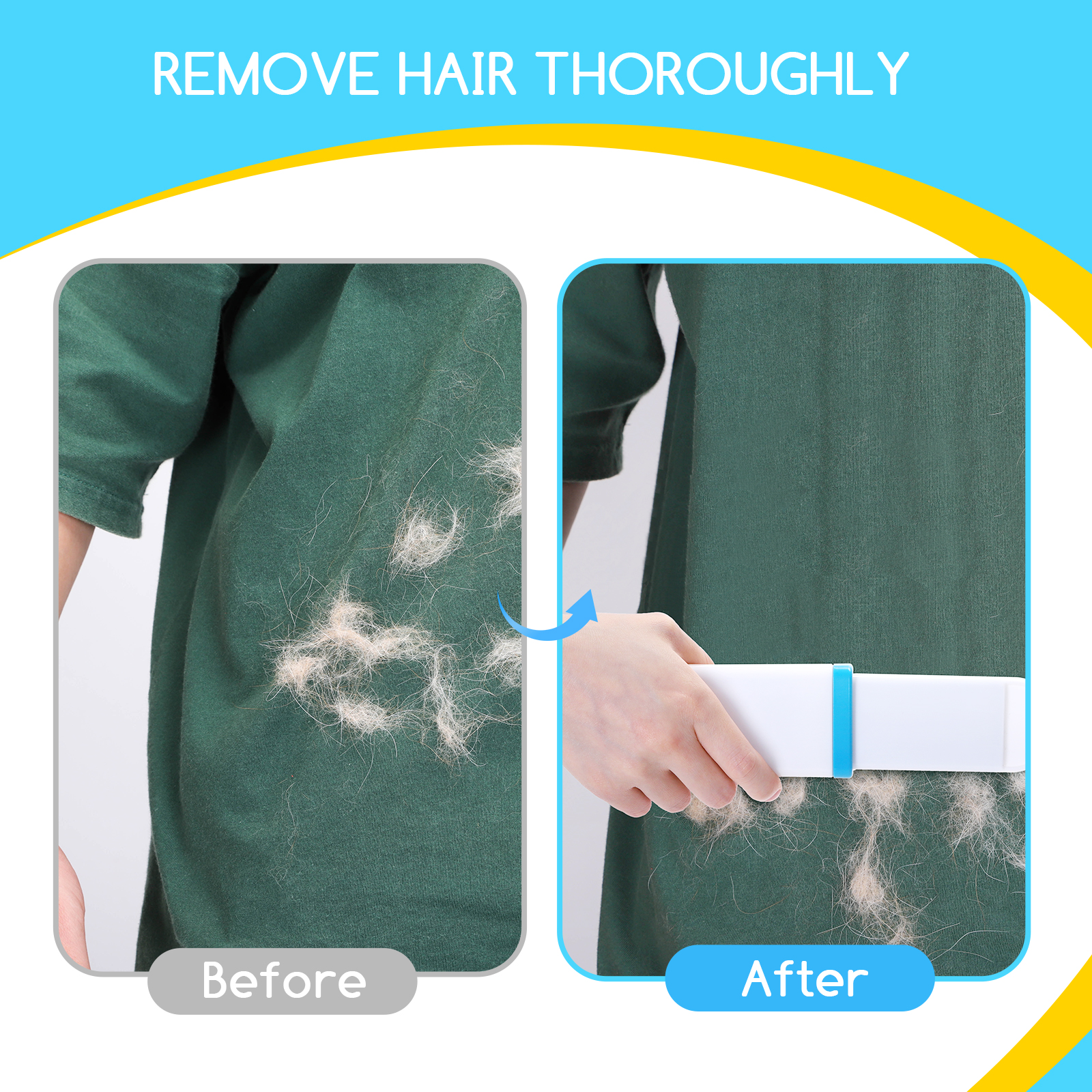 Removedor de Pelos de Animais, Escova de Limpeza Removedora de Pelos de Animais, Removedor de Pelos para Cães e Gatos, Escovas Removedoras de Pelos de Animais Laváveis e Reutilizáveis