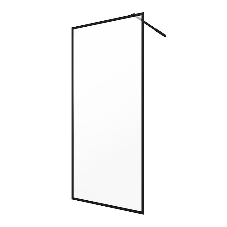 Paroi de douche à l'italienne noir Galedo Dark Edge transparent 90cm