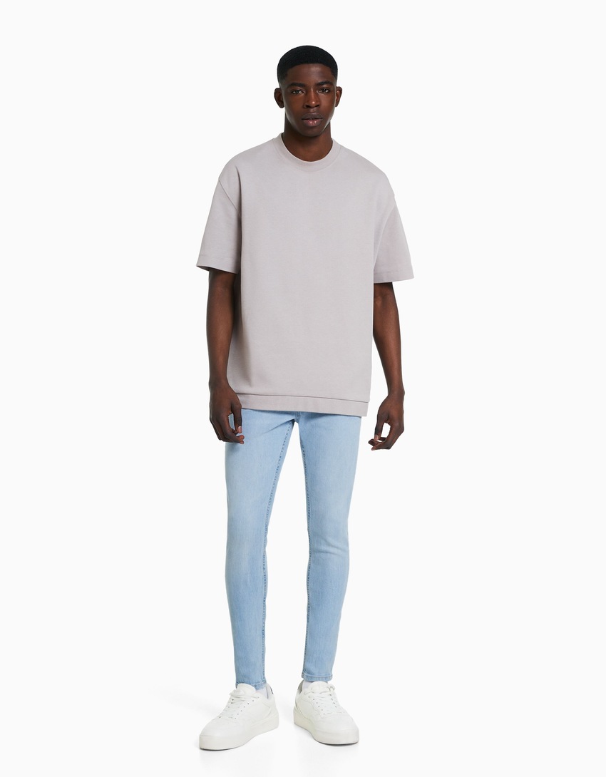 calças jeans super skinny