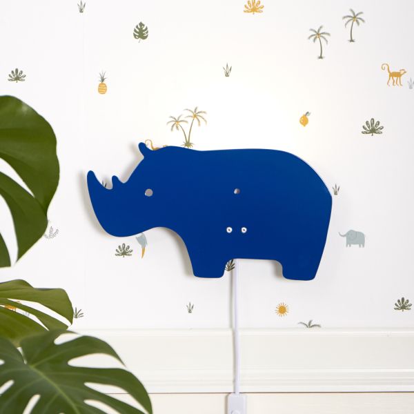 Roommate Rhino Lamp Blue