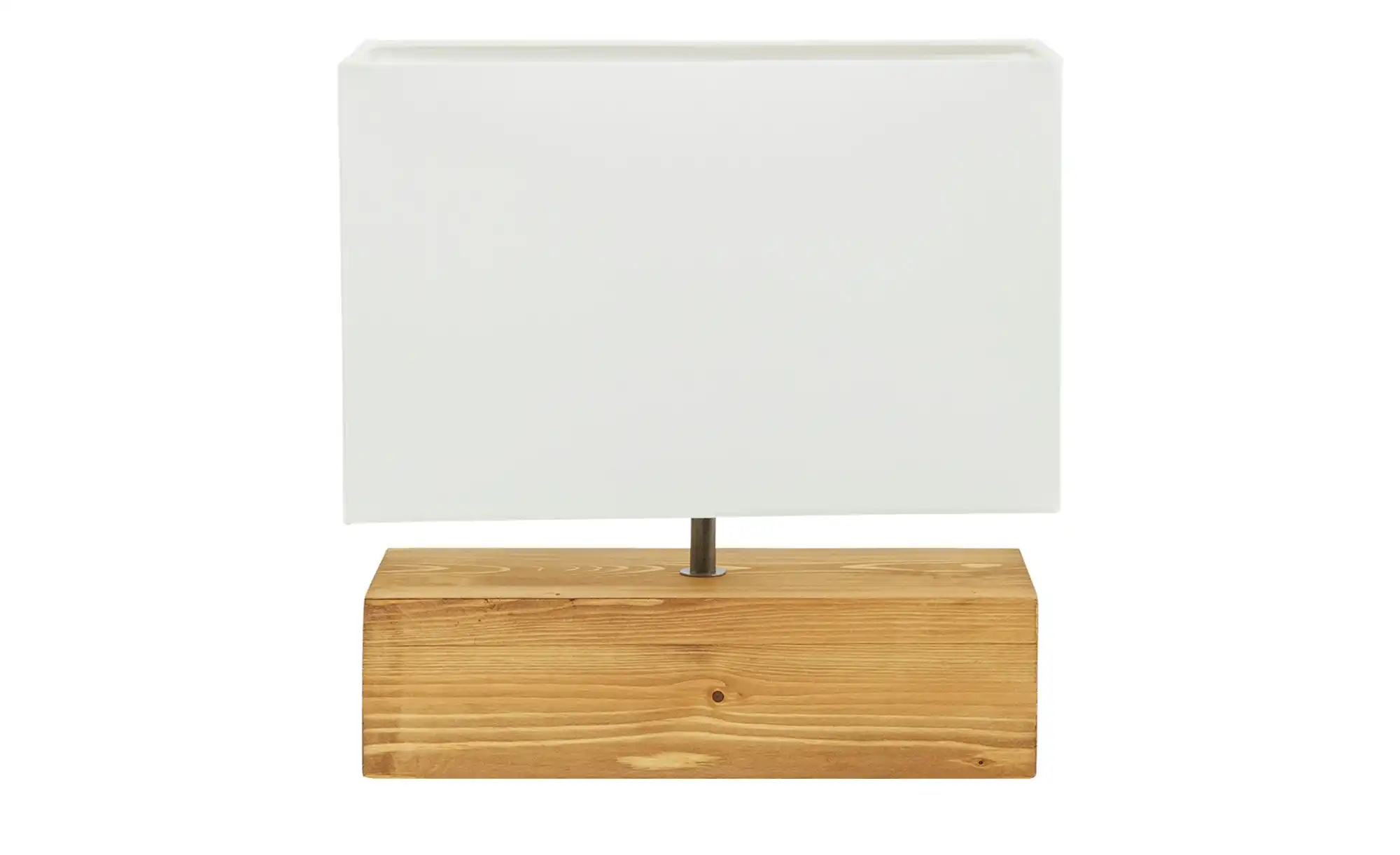 Trio Tischleuchte, 1-flammig, Holz/ Stoffschirm weiß