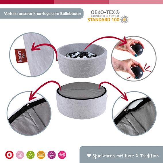 Knorrtoys® Bällebad »Soft, Royal Grey« mit 300 Bällen; Made in Europe