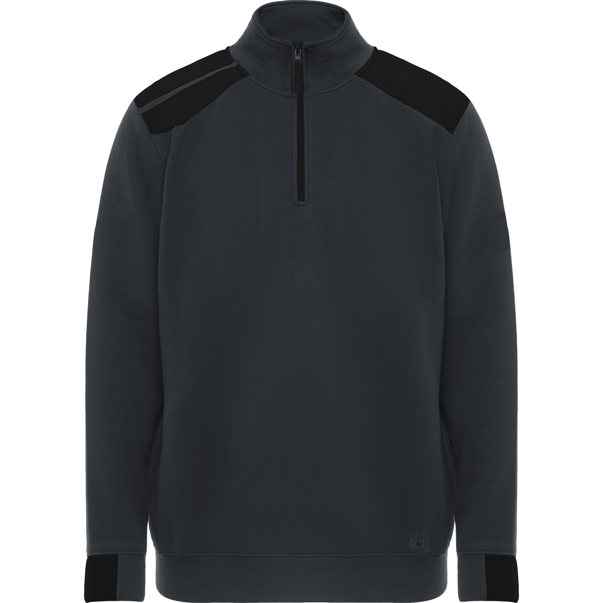 Roly SU8413 - MAVERICK Sweat à col montant et demi-zip de couleurs combinés