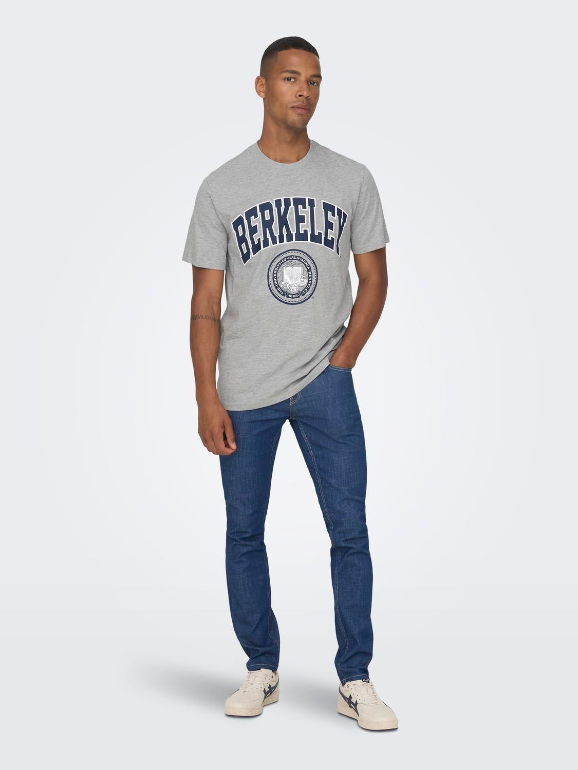 ONSBERKELEY T-shirt Light Grey Melange
