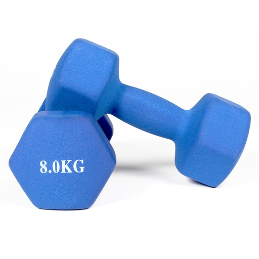 Halteres revestidos de neoprene (conjunto de 2) 8 kg Gladiatorfit