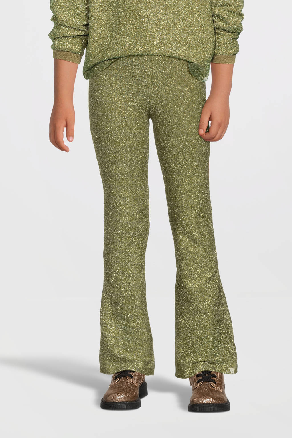 Your Wishes flared broek groen