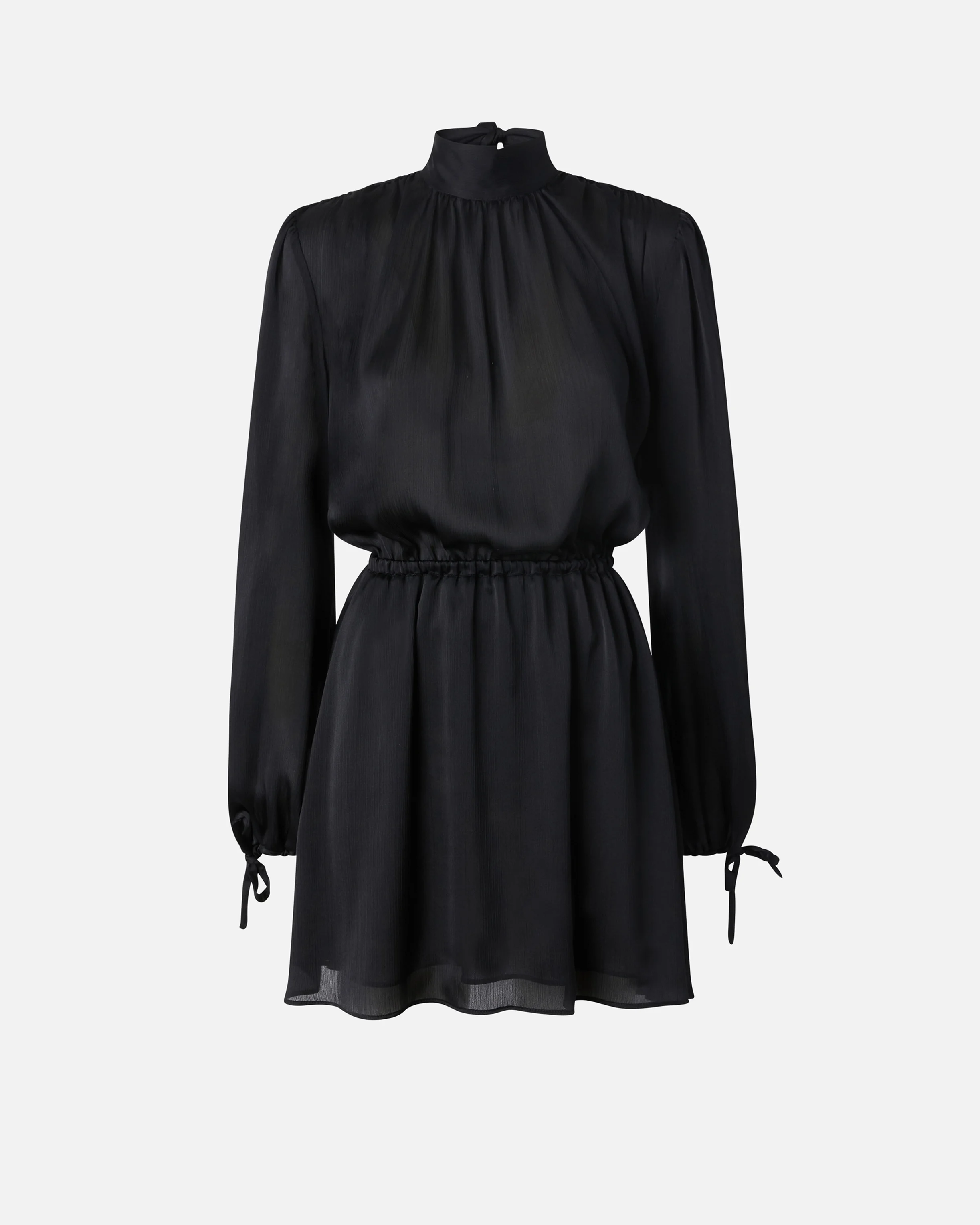 Mini-robe dos nu ondulée | Noir