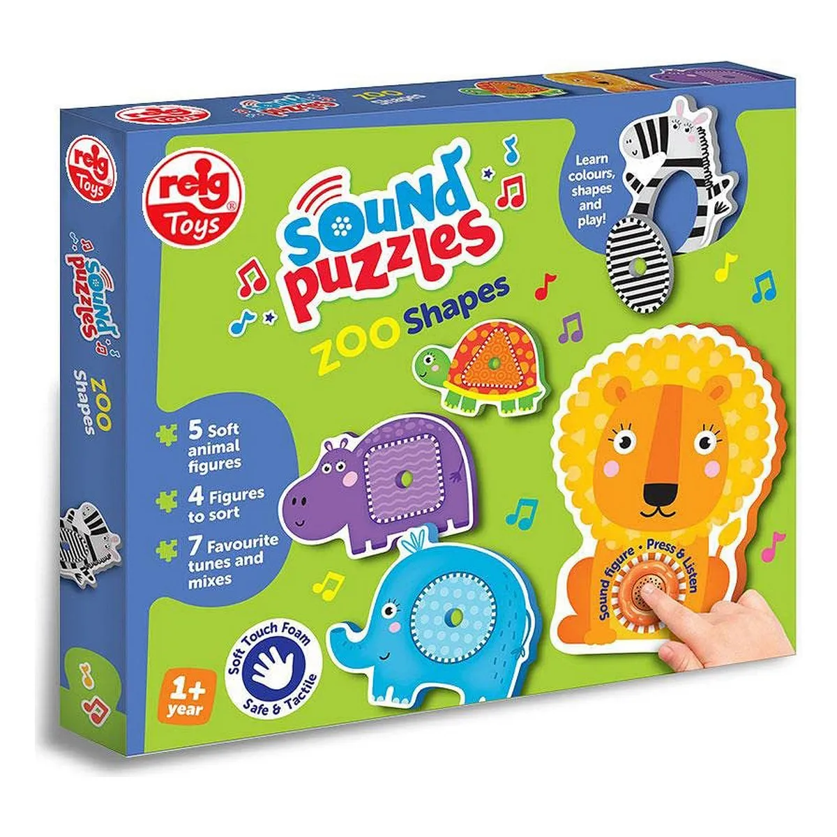 Reig Puzzle Zoo Shapes Animaux Musical