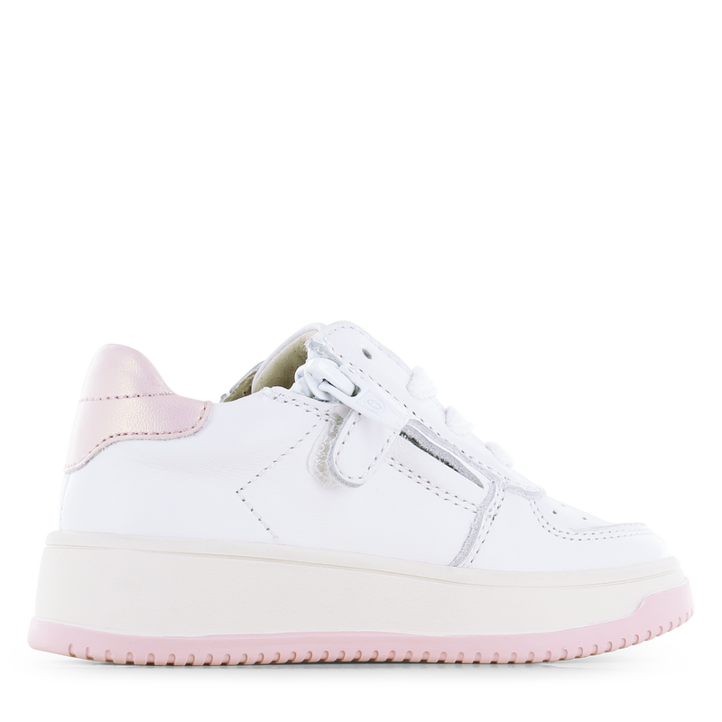 Shoesme wit-roze sneaker Microfiber leer | Meisjes schoenen